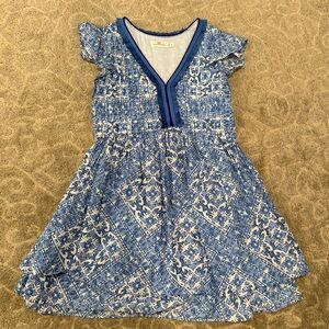 Vineyard Vines Blue Ruffled Tiered Sundress